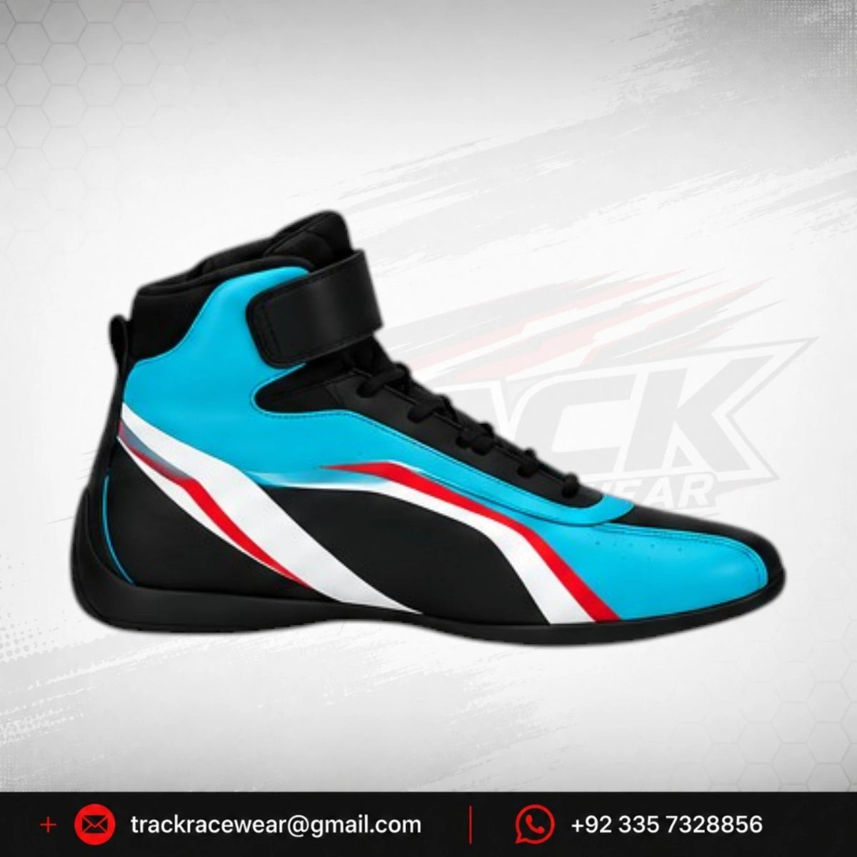 FK Turquoise & Black High-Top Racing Shoes
