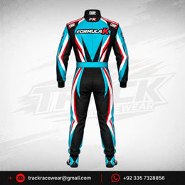 Formula K Custom Turquoise Black Karting Race Suit – OMP Style Racing Apparel