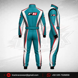 Custom Turquoise Kart Racing Suit – FK Racewear Performance Motorsport Suit