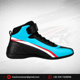 FK Turquoise Black Kart Racing Shoes for Drivers