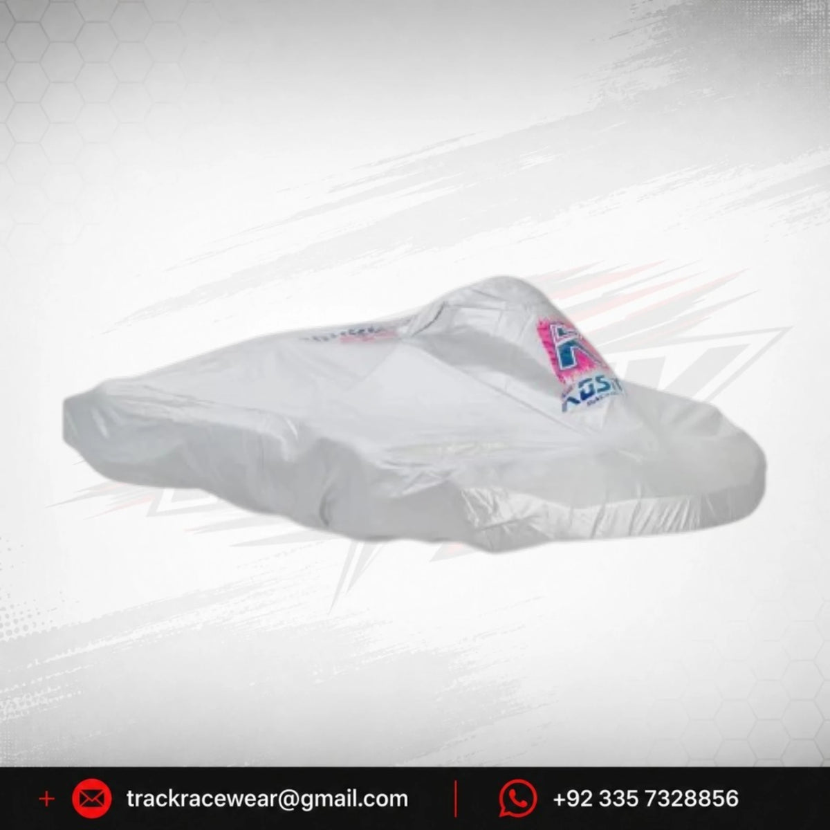 Kosmic Kart Racing Cover – White Protective Go-Kart Storage & Transport Cover