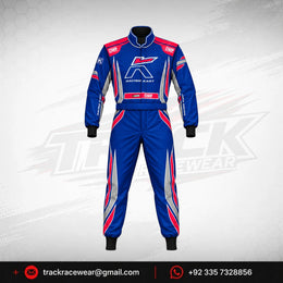 2026 Kosmic Blue & Red Kart Racing Suit – OMP Driver Wear
