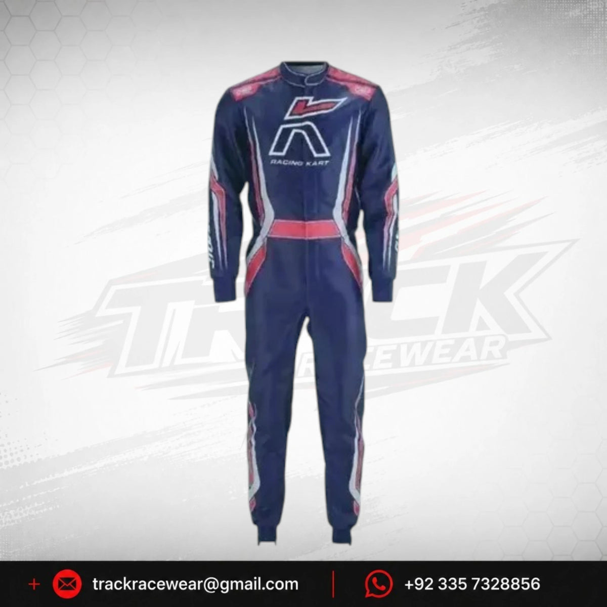 Kosmic Racing Kart Suit – Navy Blue & Pink OMP-Inspired Driver Racewear