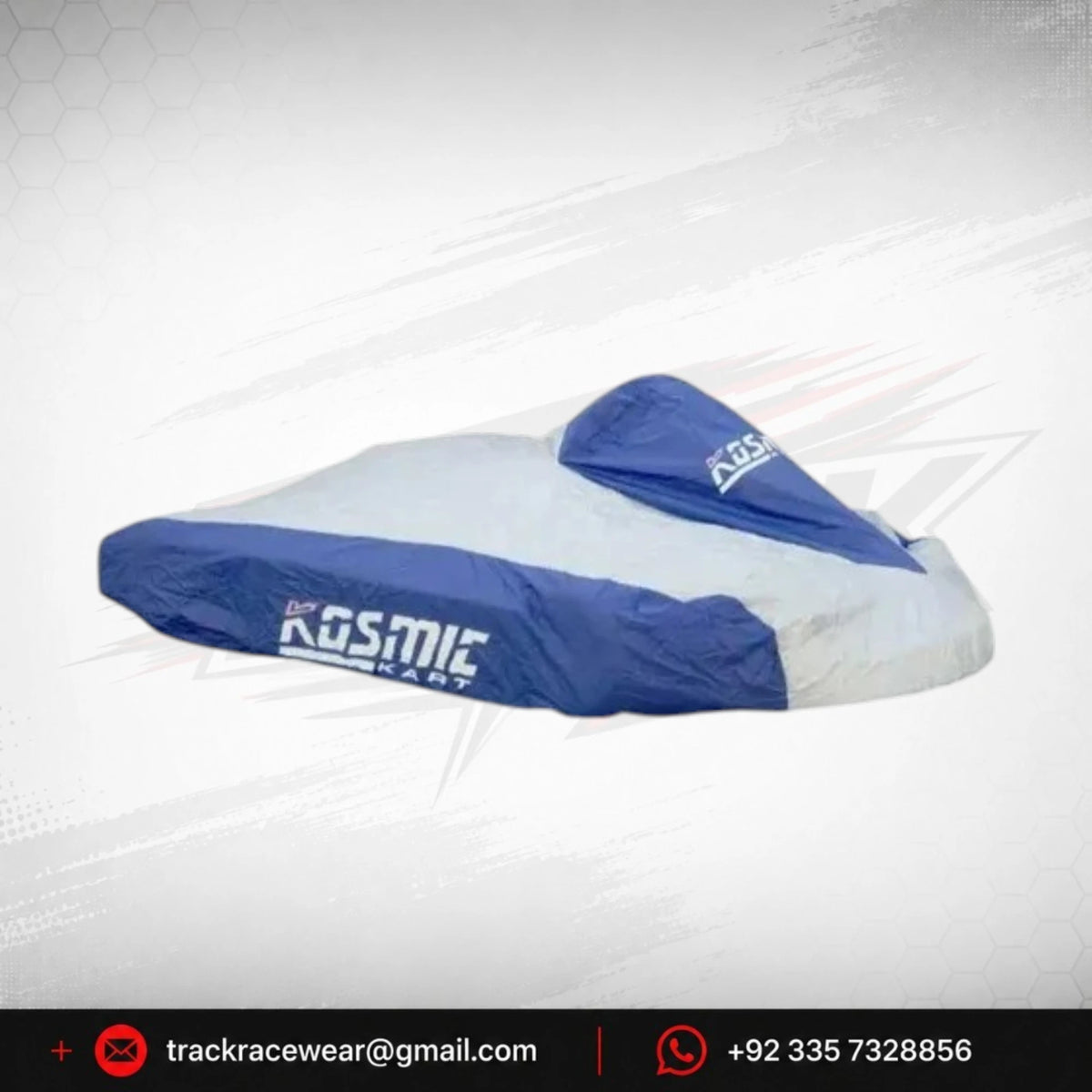 Kosmic Kart Racing Kart Cover – Blue & White Protective Go-Kart Cover