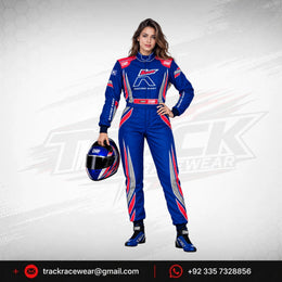 2026 Kosmic Blue & Red Kart Racing Suit – OMP Driver Wear