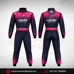Kosmic Pink & Navy Kart Racing Suit – OMP Driver Suit