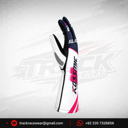 Kosmic Racing Kart Gloves – Navy White & Pink OMP Motorsport Driver Gloves