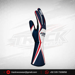 Kosmic Racing Kart Gloves – Navy White & Red OMP Motorsport Driving Gloves
