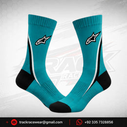 Formula K Turquoise Racing Crew Socks – Motorsport Performance Socks