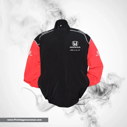 Honda Accord F1 Inspired Jacket Black Red Racing Style