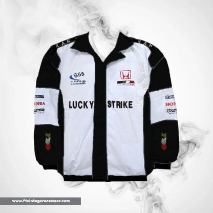 Honda BAR F1 Inspired Jacket White Black Racing Style