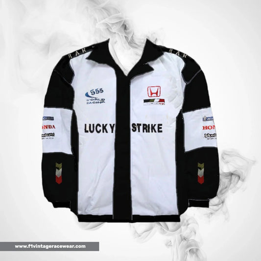 Honda BAR F1 Inspired Jacket White Black Racing Style