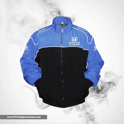 Honda Civic Racing Jacket Blue Black Streetwear Style