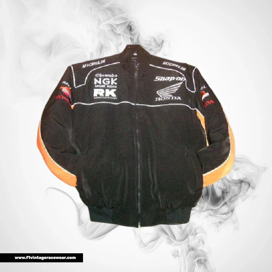 Honda Repsol Snap On Team Jacket Black Orange Track Edition