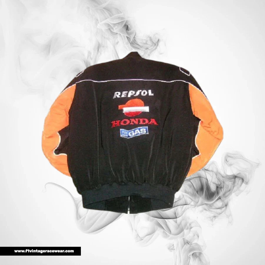 Honda Repsol Snap On Team Jacket Black Orange Track Edition