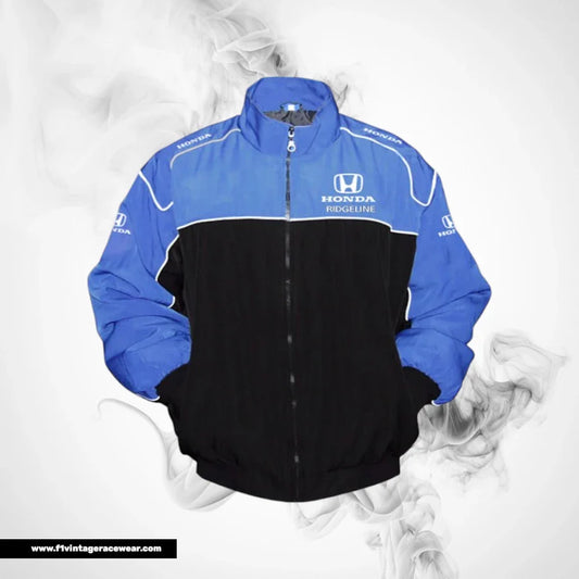 Honda Ridgeline Racing Jacket Blue Black Streetwear Style