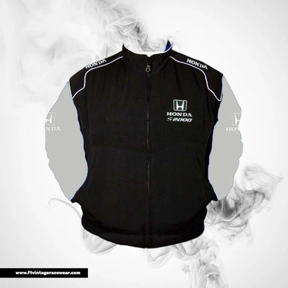 Honda S2000 Racing Jacket Black Light Gray Streetwear Style