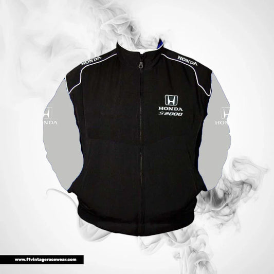 Honda S2000 Racing Jacket Black Light Gray Streetwear Style