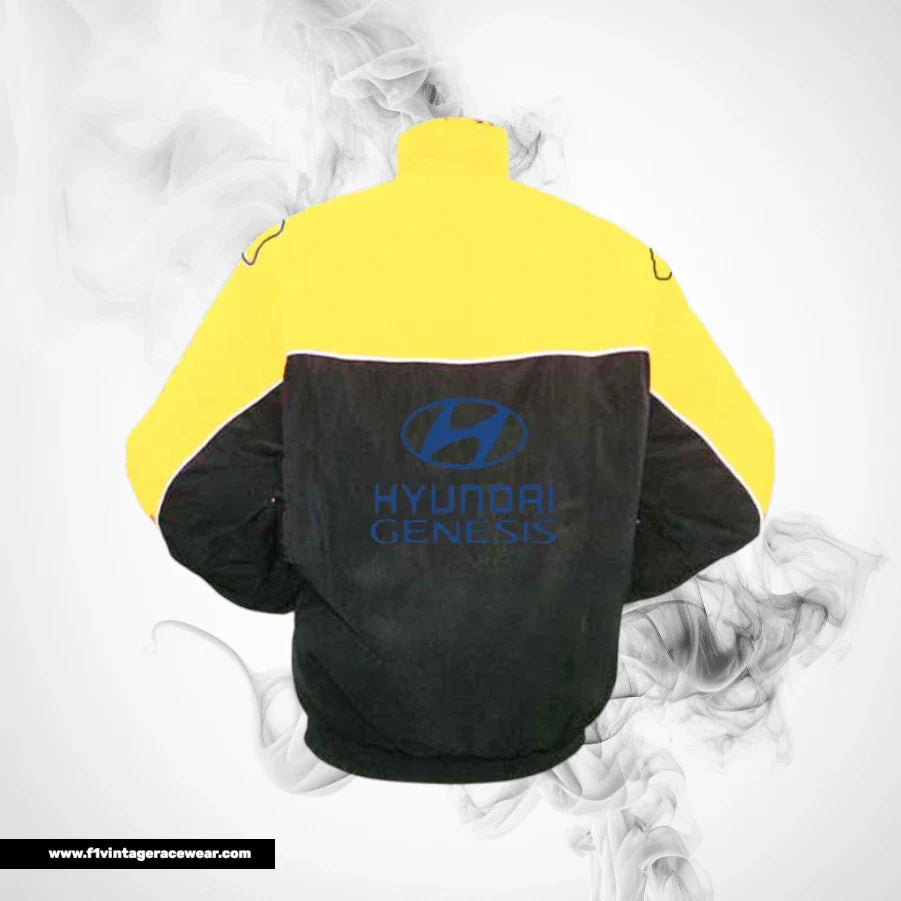 Hyundai Genesis Racing Jacket Yellow Black Luxury Performance Style