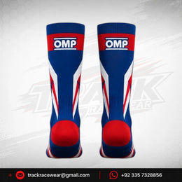 OMP Kosmic Racing Kart Socks – Blue, Red & White