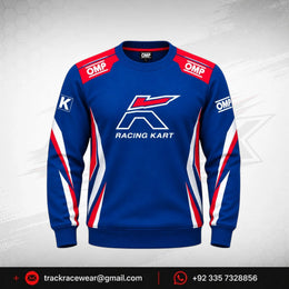 OMP Kosmic Racing Kart Sweatshirt – Blue, Red & White