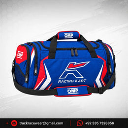 Kosmic Racing Kart Gear Bag – Blue, Red & White OMP Travel Bag