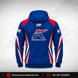 OMP Kosmic Racing Kart Hoodie – Blue, Red & White
