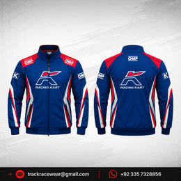 OMP Kosmic Racing Kart Softshell Jacket – Blue, Red & White