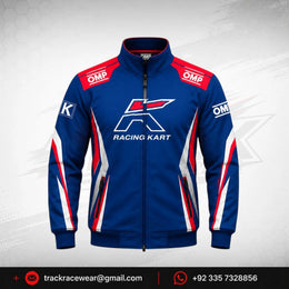 OMP Kosmic Racing Kart Softshell Jacket – Blue, Red & White