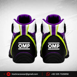 Kosmic Kart Racing Shoes – White, Purple & Neon Green