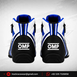 Kosmic Kart Racing Shoes – White, Black & Blue
