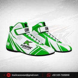 Kosmic Kart Racing Shoes – White & Green