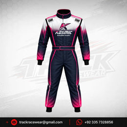 Kosmic Kart Racing Suit – Navy Blue & Pink