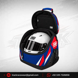 OMP Kosmic Racing Kart Helmet Gear Bag – Blue, Red & White