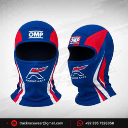 OMP Kosmic Racing Kart Balaclava – Blue, Red & White