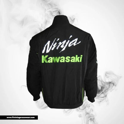 Kawasaki Ninja Racing Jacket Black Sport Bike Style