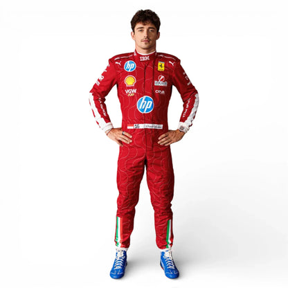 Charles Leclerc Ferrari HP Monza 2025 F1 Race Suit - Rustle Racegear