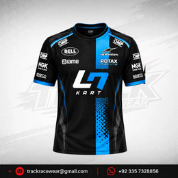 LN Kart Black & Blue Karting Racing Jersey