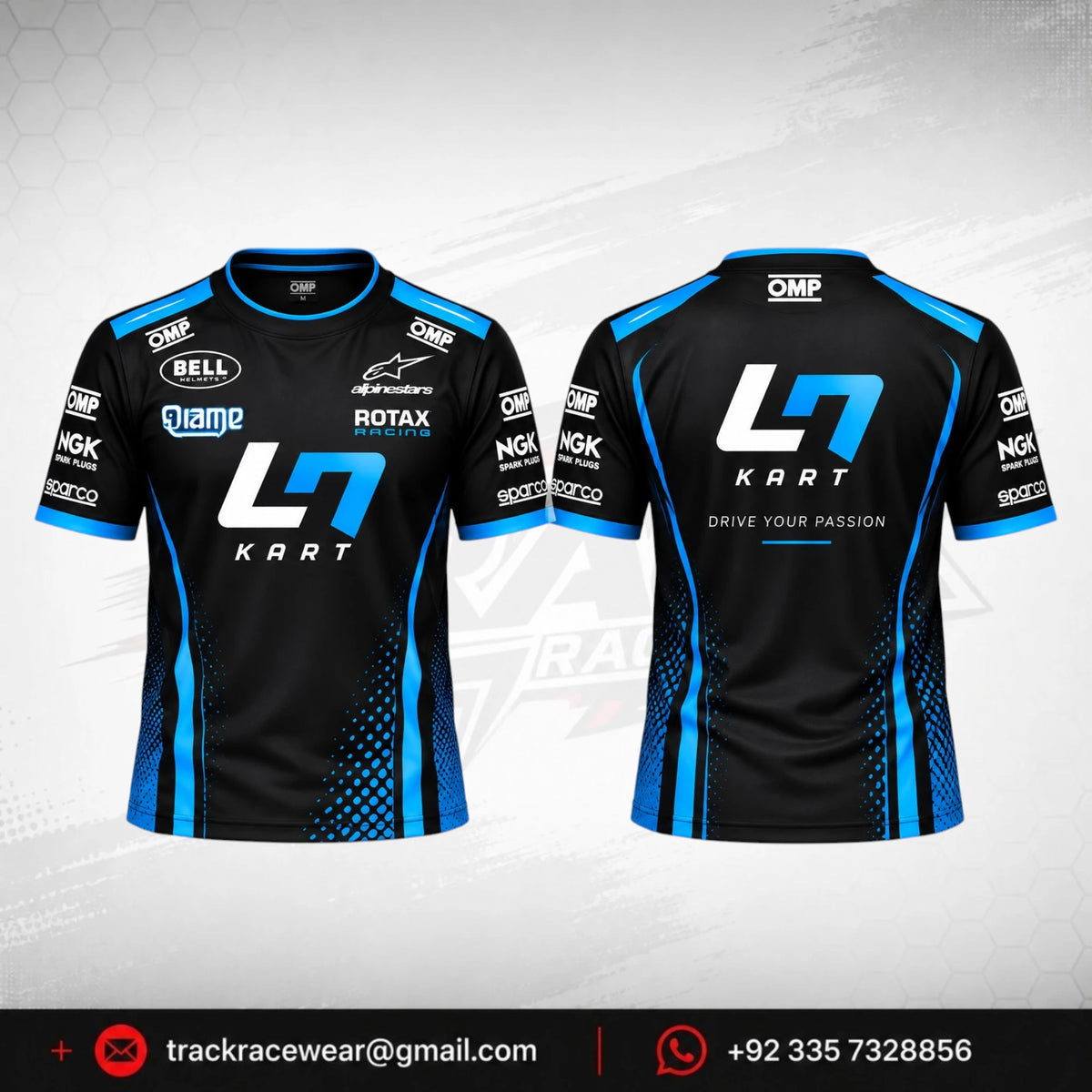 LN Kart Black & Blue Racing Shirt