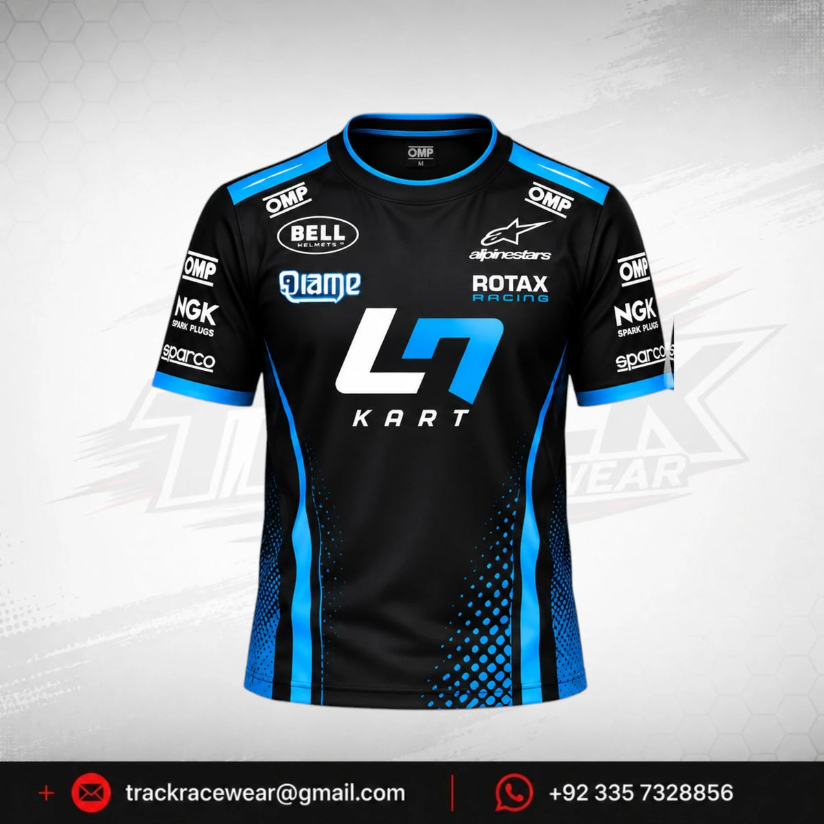 LN Kart Black & Blue Racing Shirt