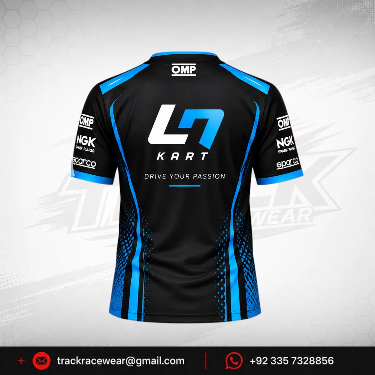 LN Kart Black & Blue Racing Shirt