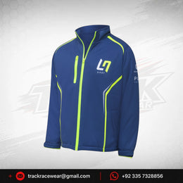 LN Kart Blue & Neon Yellow Softshell Racing Jacket