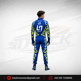 LN Kart L. Norris Racing Suit – Blue & Neon Yellow Karting Race Suit