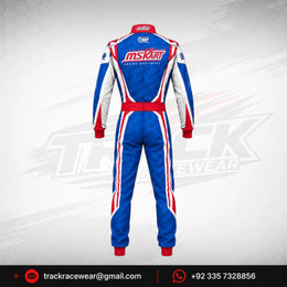 MS KART Racing Suit – Royal Blue, Red & White