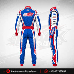 MS KART Racing Suit – Royal Blue, Red & White