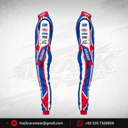 MS KART Racing Suit – Royal Blue, Red & White