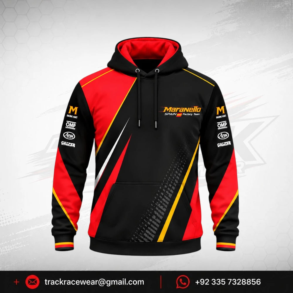 Maranello Black Racing Hoodie