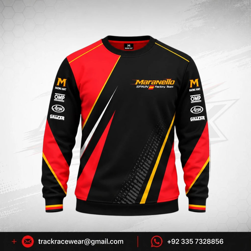 Maranello Black Red Track Sweatshirt