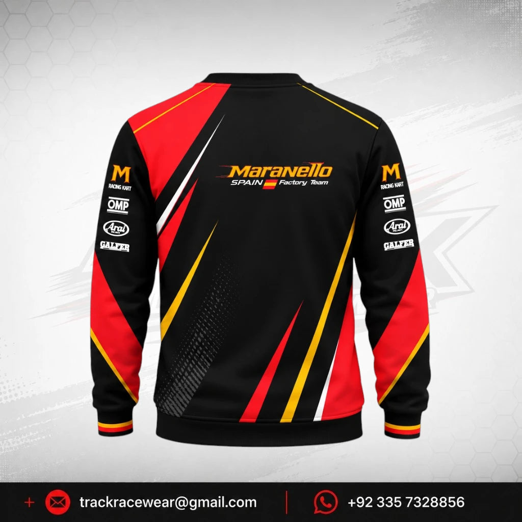 Maranello Black Red Track Sweatshirt