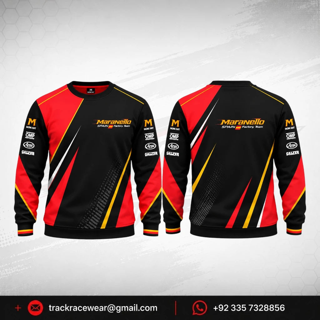 Maranello Black Red Track Sweatshirt